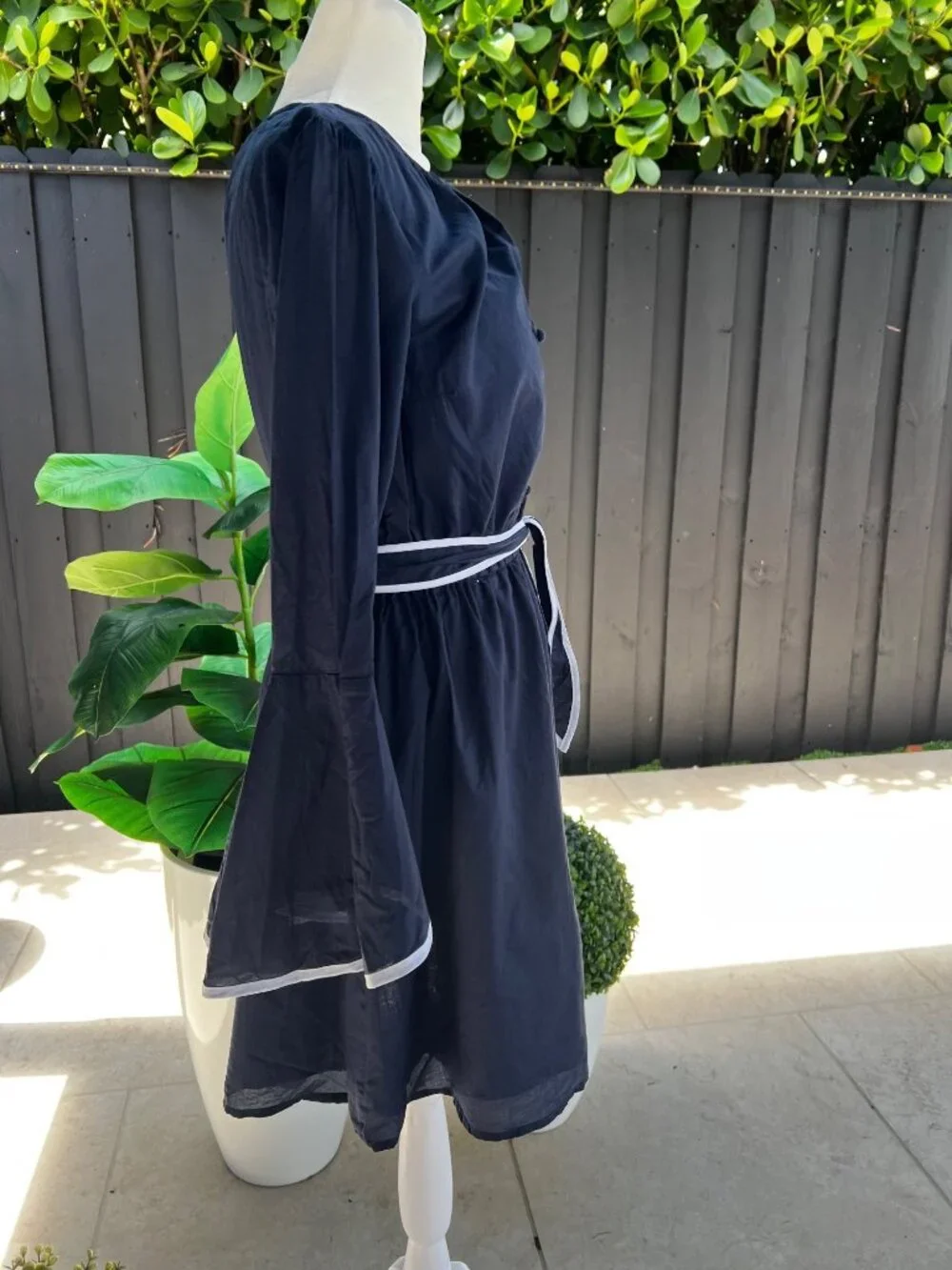 NWT Michael Kors Royal Blue Old Money Bell Sleeves SMALL PETITE